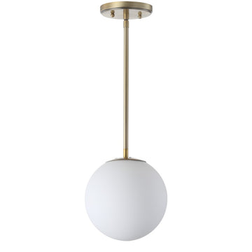 Bleecker 7.75" Metal/Glass Globe LED Pendant